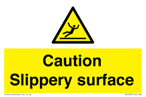 Caution Slippery surface